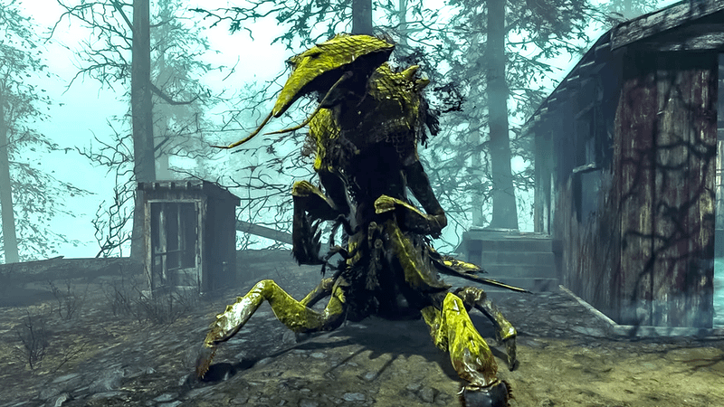 Shipbreaker waling through a forest in Fallout