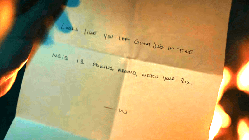 Sullivan's letter in Boots Episode 3
