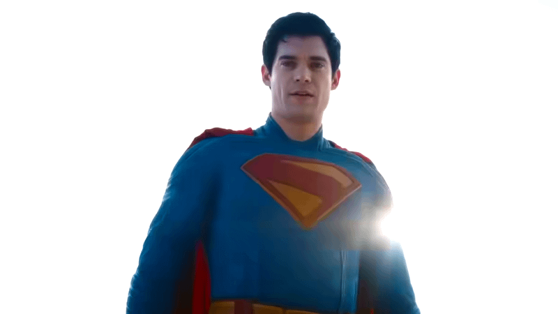 David Corenswet as Superman in Supergirl.