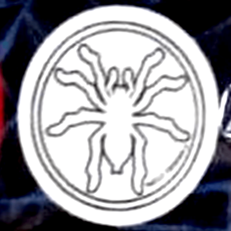 Tarantula's white logo.