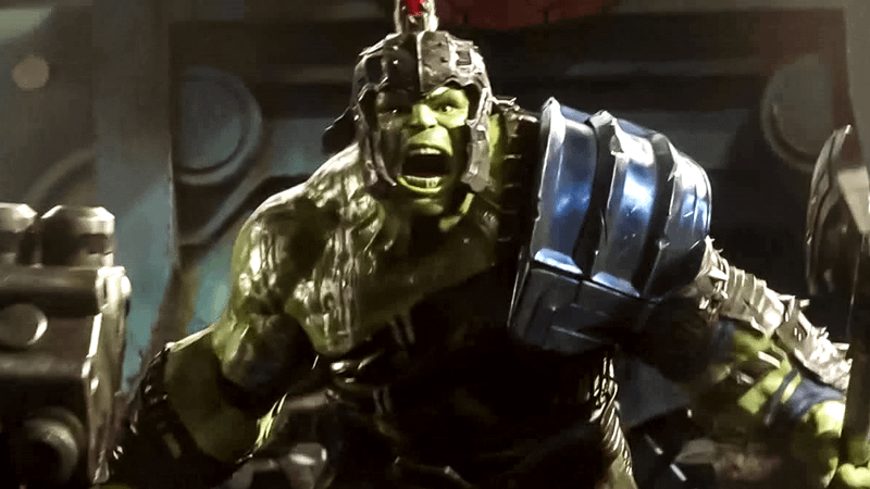 The Hulk as a warrior on Sakaar in Thor: Ragnarok.