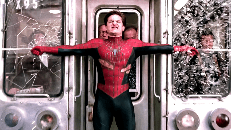 Tobey Maguire as Spider-Man in 'Spider-Man.'