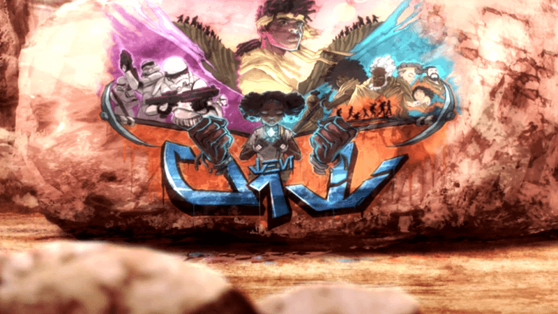 The mural in the Star Wars: Visions episode 