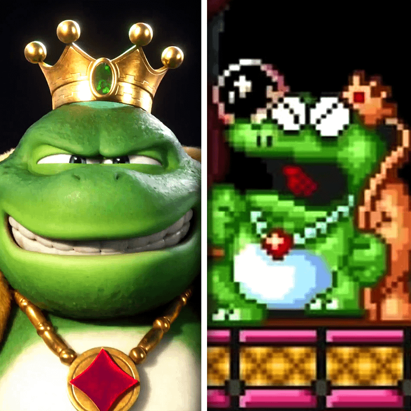 Wart in Super Mario Galaxy Movie and in Mario Games.