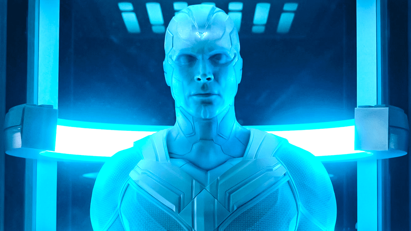 Paul Bettany as White Vision in WandaVision
