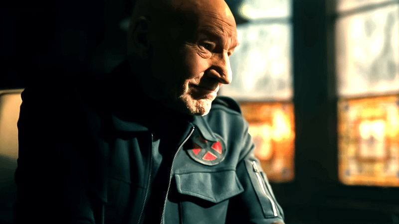 Patrick Stewart as Charles Xavier.