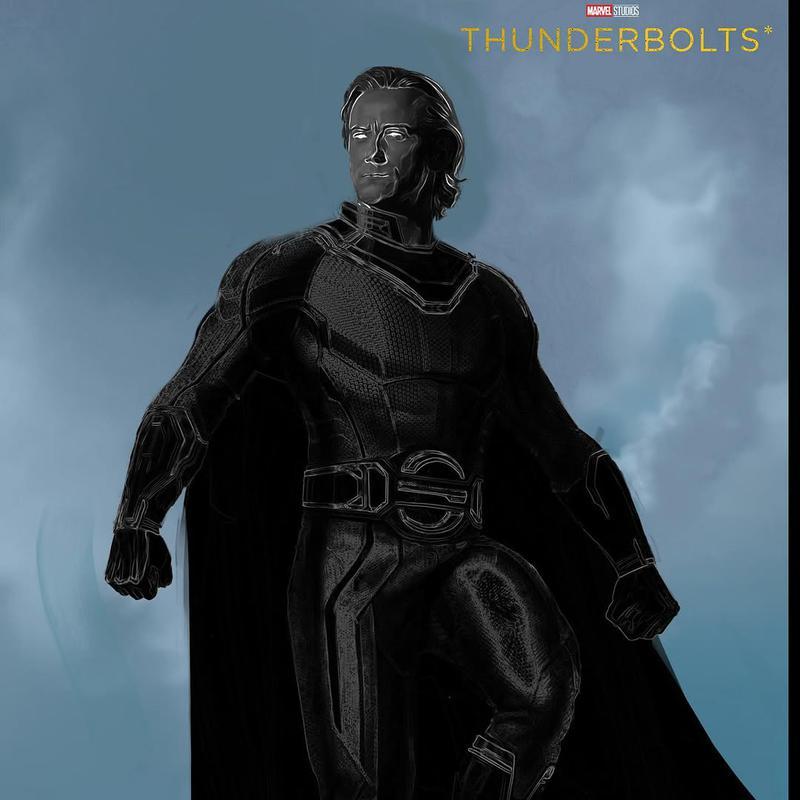 Thunderbolts* The Void concept art featurinf the character in a photonegative