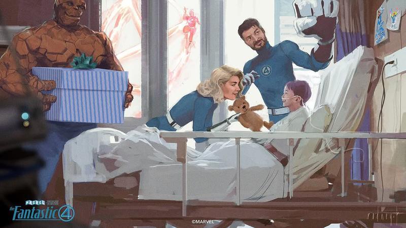 Fantastic Four 2025 Concept Art By Rodney Fuentebella of Child In Bed