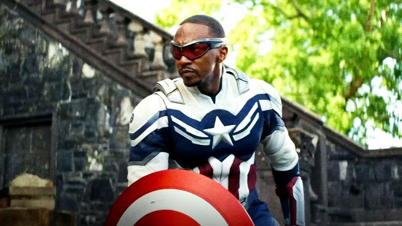 Anthony Mackie as Sam Wilson in his full Captain America costume in Captain America: Brave New World