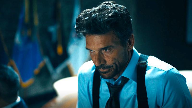Frank Grillo as Rick Flag Sr. looking angry in Superman