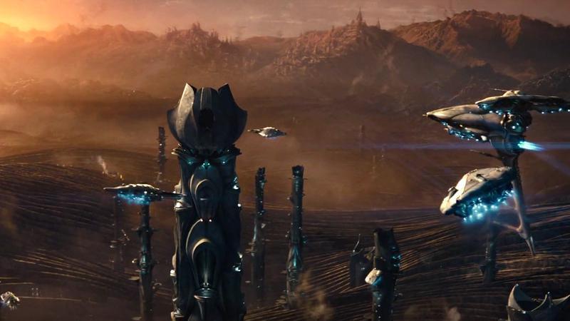 Large towers coming out of the ground on Krypton in Man of Steel