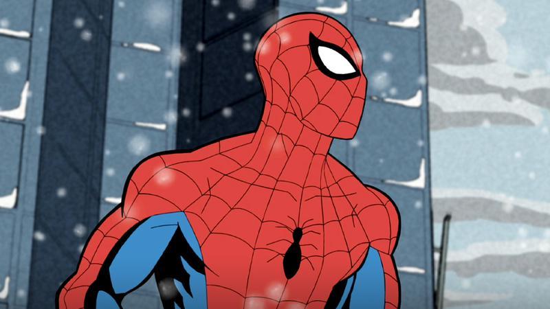Spider-Man in the snow in Ultimate Spider-Man