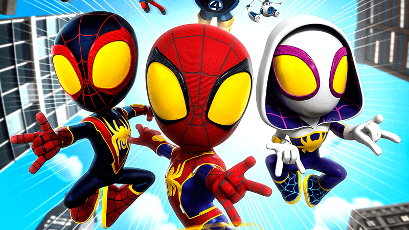 Spider-Man, Miles Morales and Ghost Spider..