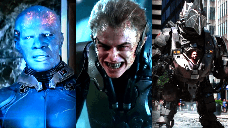 The Amazing Spider-Man 2's villains including Jamiee Foxx's Electro, Dane DeHaan's Goblin, and Paul Giamatti's Rhino