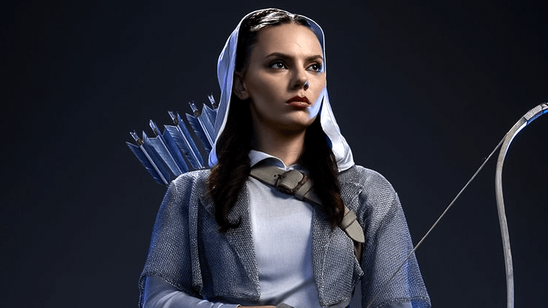 Dafne Keen as Artemis in a character poster for 