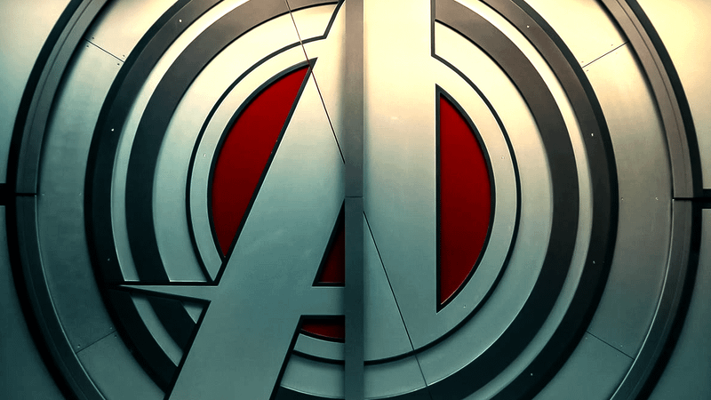 The red and white New Avengers logo.