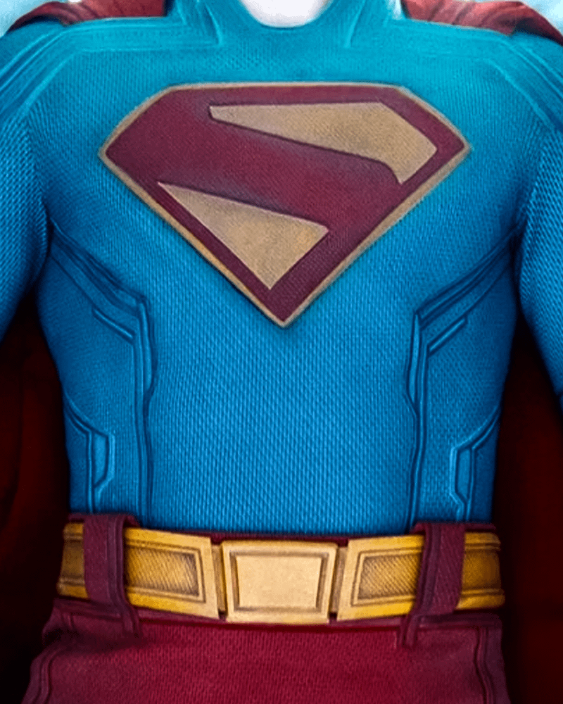 The mid-section of 2025's Superman suit.