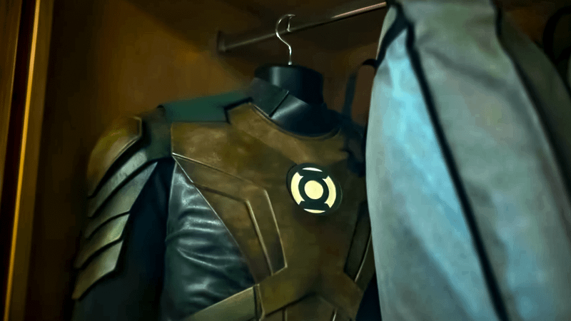 Hal Jordan brown green Suit in Lanterns trailer.