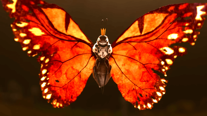 Insect Queen Mary in her full glory in Hoppers.