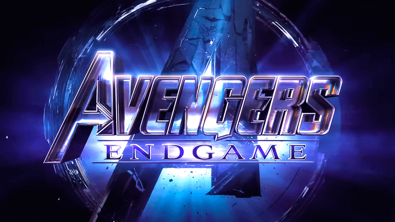 Avengers Endgame logo and title card.