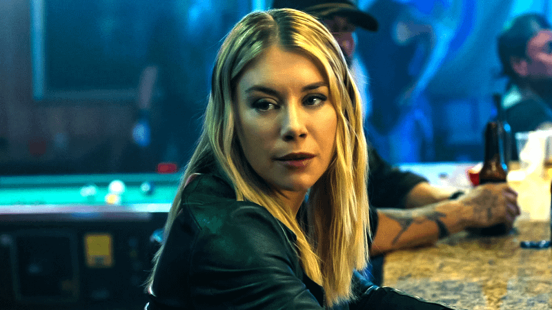 Jennifer Holland's Emilia Harcourt in Peacemaker.