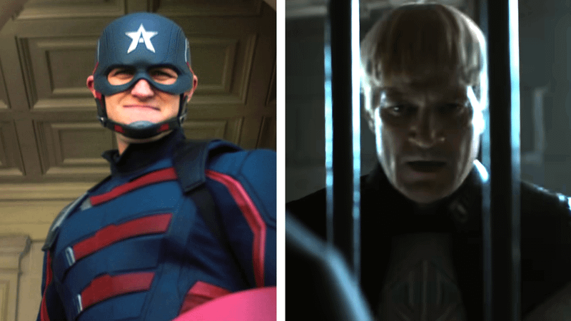 Wyatt Russell as John Walker/Captain America in 'The Falcon and the Winter Soldier,' Nathan Fillion as Guy Gardner in 'Lanterns.'