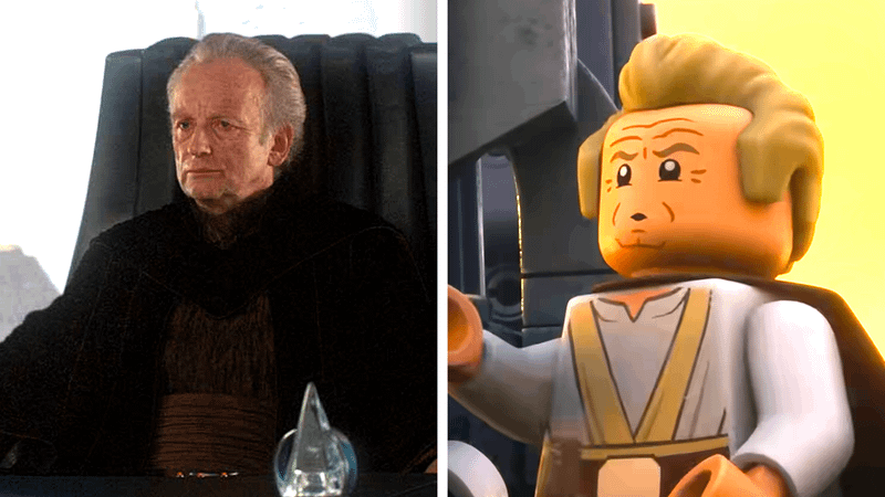 Emperor Palpatine compared to LEGO Jedi Palpatine