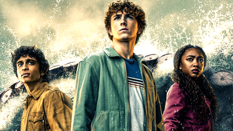 Aryan Simhadri, Walker Scobell, and Leah Sava Jeffries in Percy Jackson poster