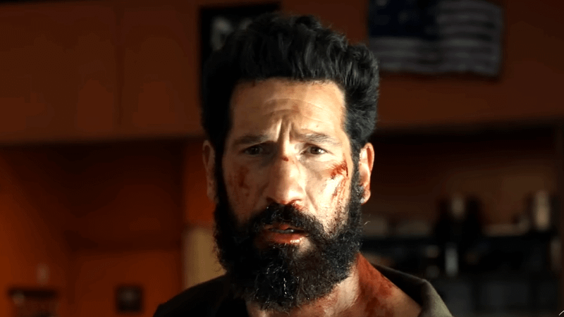 Jon Bernthal as Frank Castle looking jaded in The Punisher: One Last Kill.
