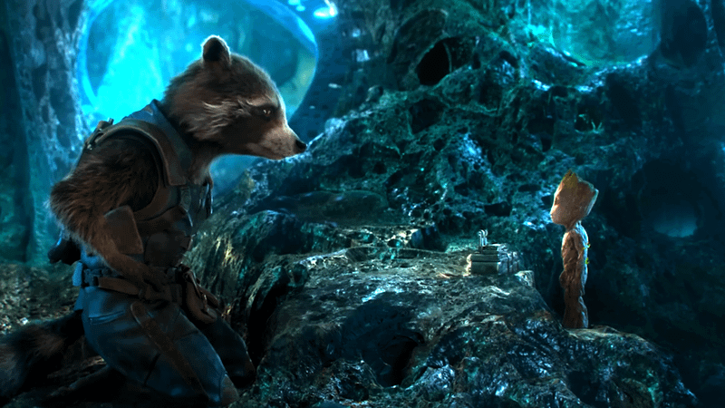 Rocket and Baby Groot in Guardians of the Galaxy Vol. 2