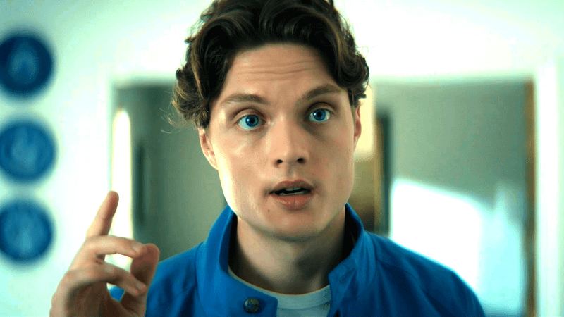 Sam Riordan in Gen V Season 2.