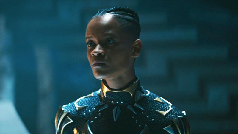 Letitia Wright Shuri as Black Panther in Wakanda Forever