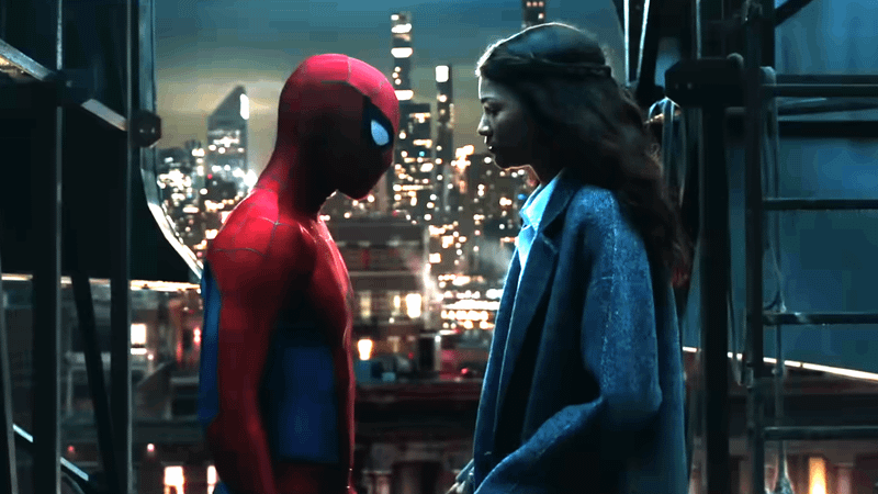 Spider-Man and MJ from Brand New Day on a rooftop together.