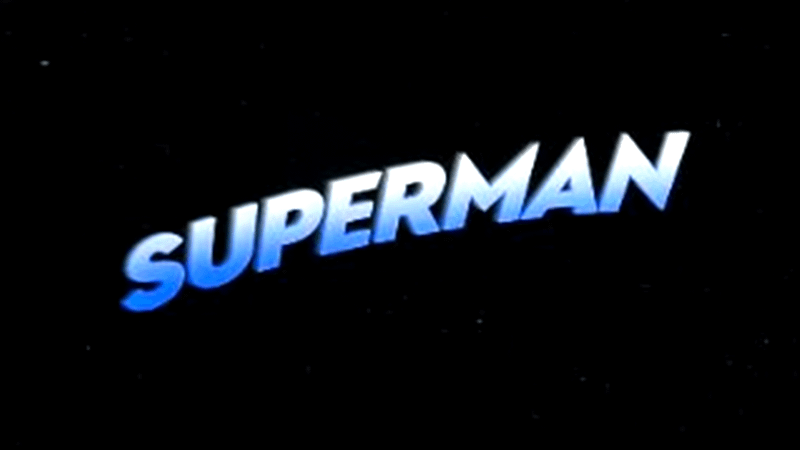 An alternate Superman logo with a blue and white gradient in a large sweeping shape
