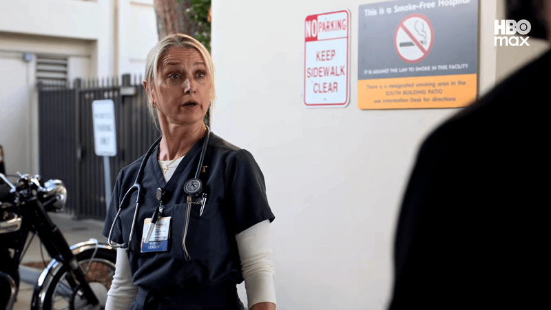 Katherine LaNasa as Dana Evans in The Pitt Season 2, Episode 12.