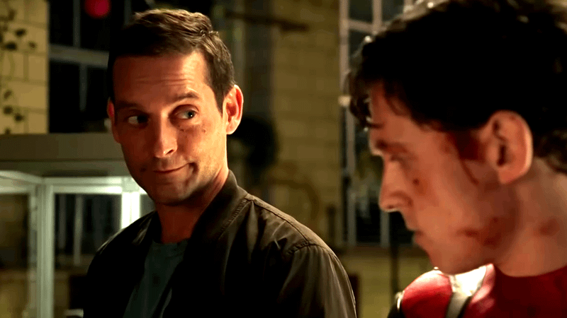 Tobey Maguire's Spider-Man in Spider-Man: No Way Home.