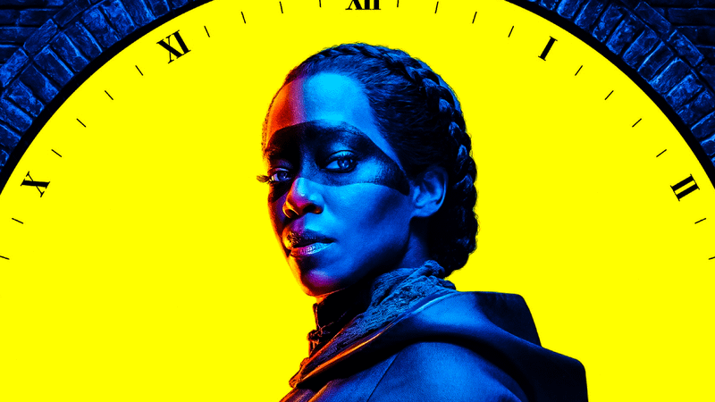 Regina King as Sister Night on Watchmen TV show poster.