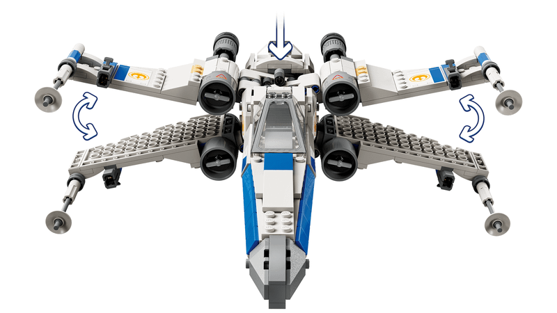 How the wings work on the The New Republic X-wing Starfighter LEGO set.