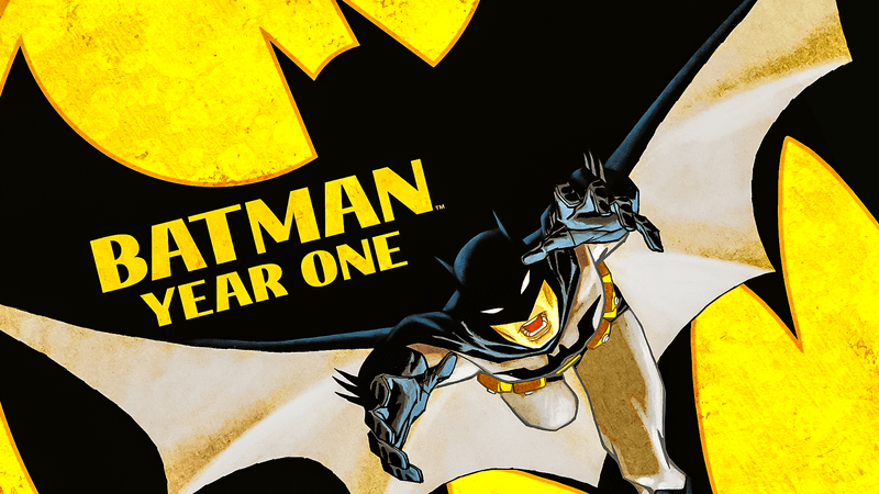 Batman flying at the camera in Batman: Year One