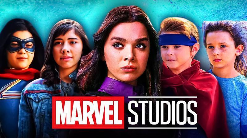 Ms. Marvel, America Chavez, Kate Bishop, Tommy and Billy Maximoff, Marvel Studios logo