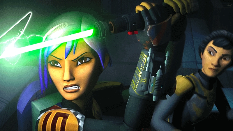 Sabine Wren and Ursa Wren in Star Wars Rebels