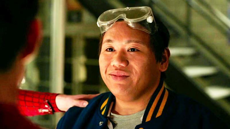 Jacob Batalon as Ned Leeds wearing a pair of safety goggles up on his head in Spider-Man: No Way Home