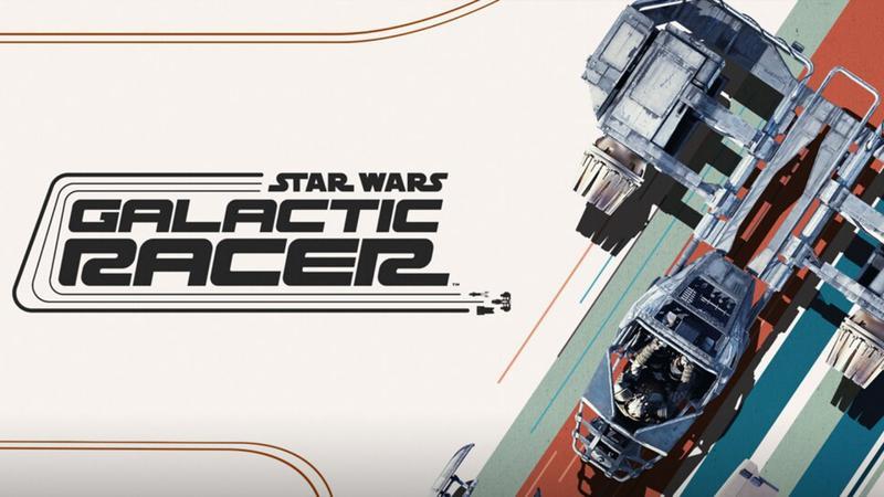 A starship next to the Star Wars: Galactic Racer logo