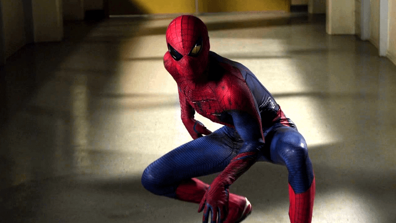 Andrew Garfield as Spider-Man in The Amazing Spider-Man.