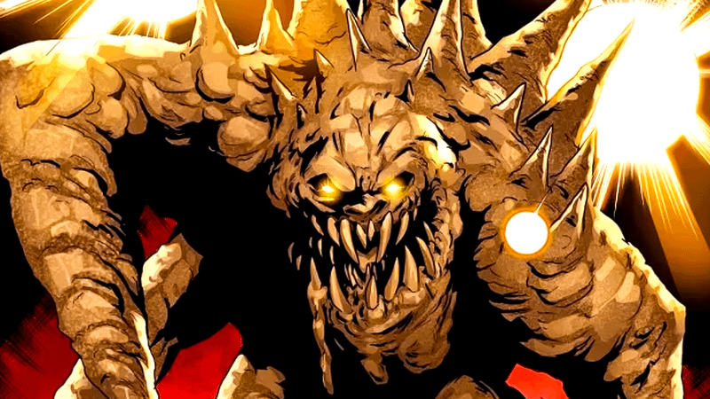 A graphic image of Clayface from DC Comics.