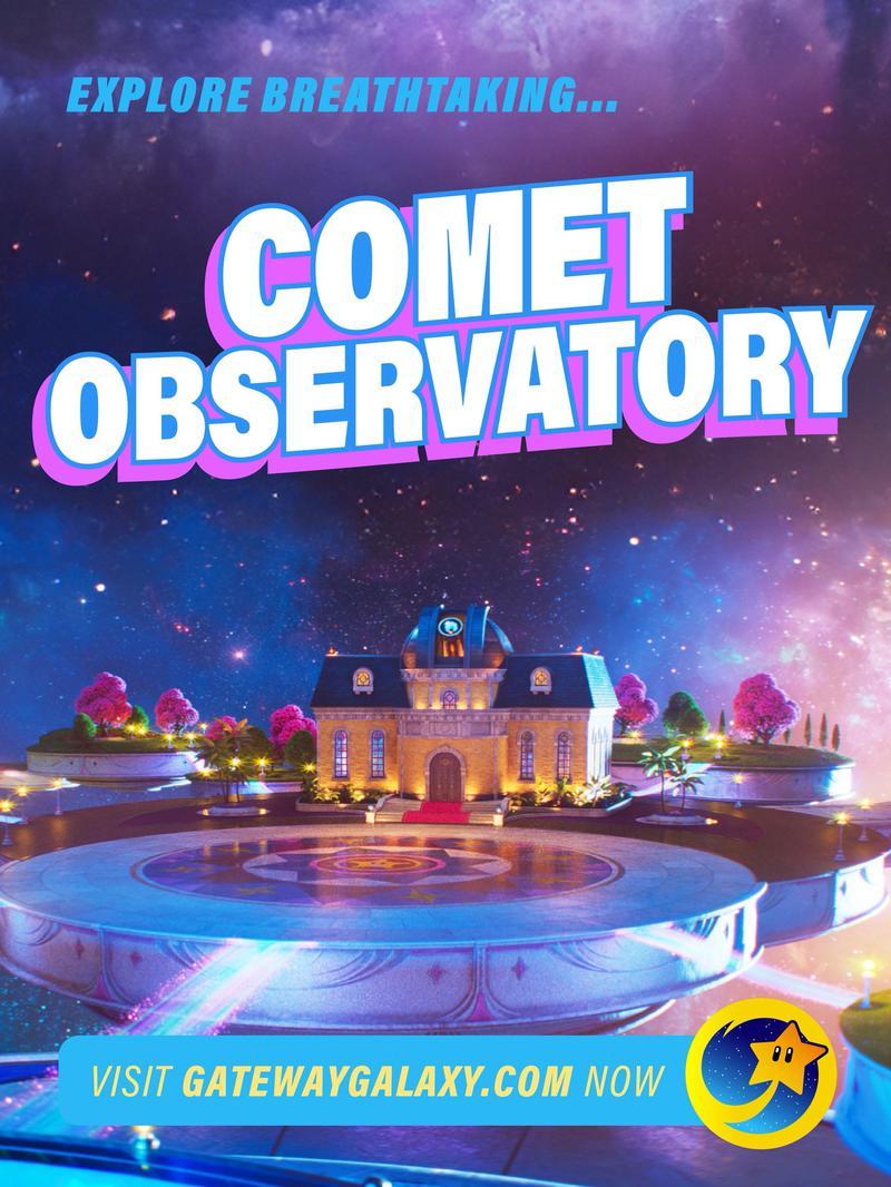 Comet Observatory location poster in Super Mario Galaxy Movie.