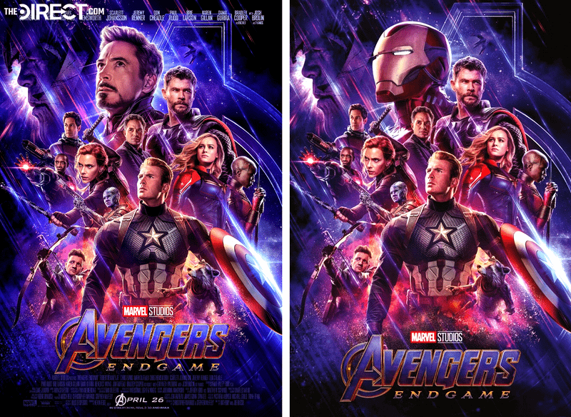 Iconic Avengers: Endgame poster featuring Avengers and other hero groups.