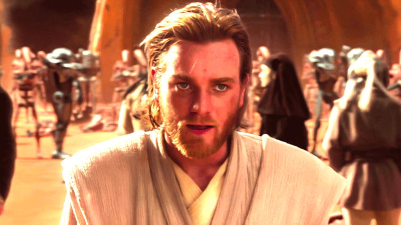 Ewan McGregor as Obi-Wan Kenobi in Attack of the Clones.