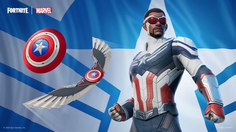 Sam Wilson's Captain America skin from Fortnite