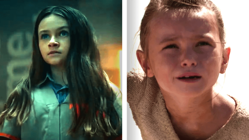 Cailey Fleming as young Sylvie in 'Loki' and young Rey in 'Star Wars: Episode VII - The Force Awakens.'